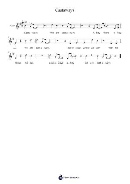 Castaways Sheet Music by Evan Lurie/Douglas Wieselman-Arr.Diapenn