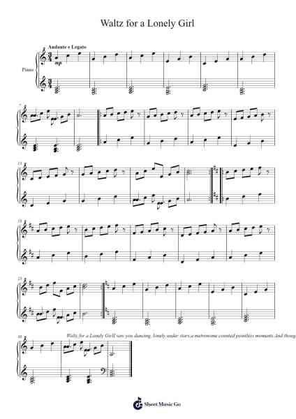 Waltz for a Lonely Girl Sheet Music by Zach Payne-Arr.Hebart Timron