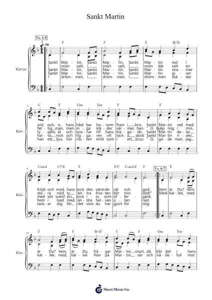 Sankt Martin 樂譜由 Misc Traditional - 編曲 Prupert Cookegram