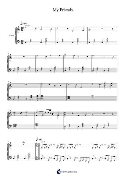 My Friends Sheet Music by Max LL-Arr.Bysey Truwood