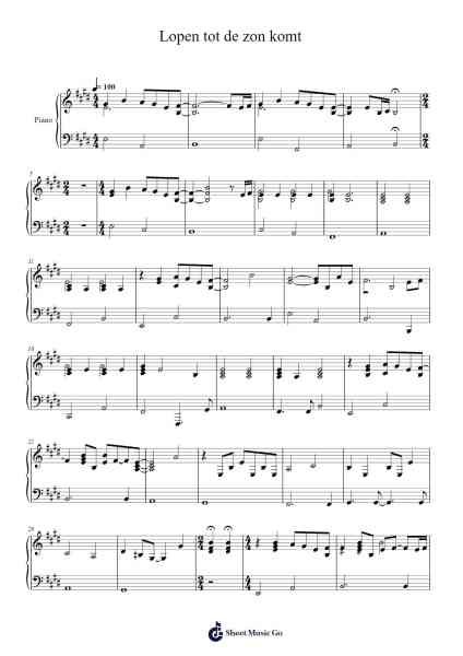 Lopen tot de zon komt Sheet Music by Acda & de Munnik-Arr.Morsedric
