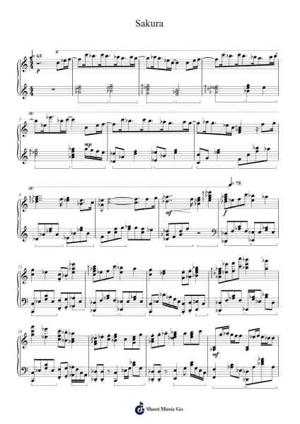 Sakura Sheet Music by Ikimonogakari-Arr.Leiflance Bessvian