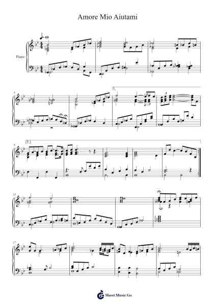 Amore Mio Aiutami Sheet Music by Piero Piccioni-Arr.Reywood