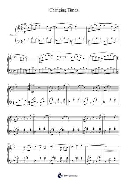 Changing Times Sheet Music by Heather Hammond-Arr.Roxantab Mushaw