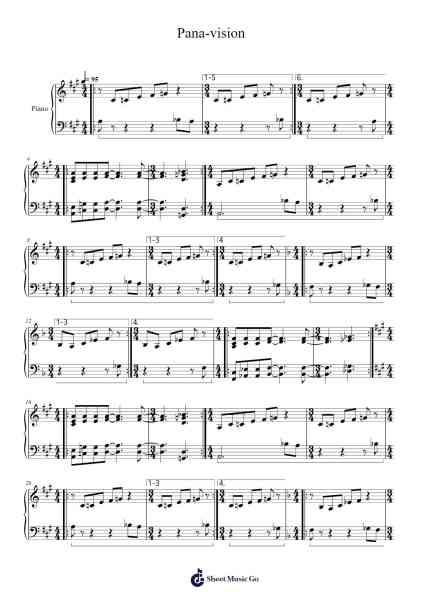 Pana-vision Sheet Music by The Smile-Arr.Bridrian