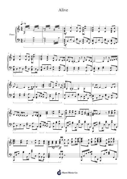 Alive Sheet Music by ReoNa-Arr.Hulclark