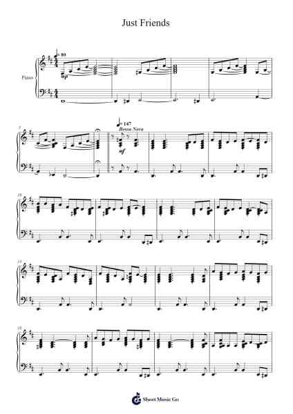 Just Friends Sheet Music by potsu-Arr.Grifgins