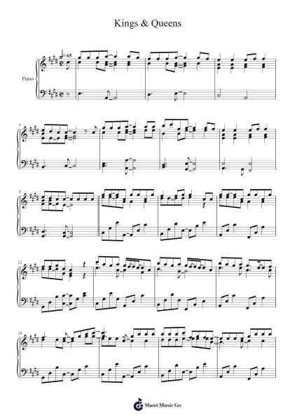 Kings & Queens Sheet Music by Ava Max-Arr.Darcarr