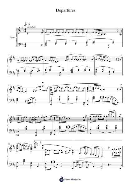 Departures Sheet Music by EGOIST-Arr.Holtbelle