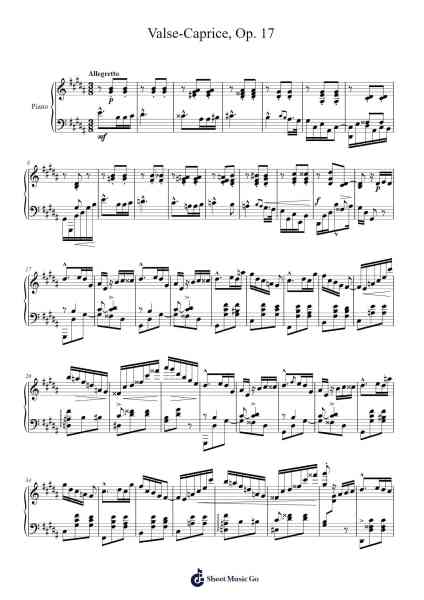 Valse-Caprice, Op. 17 Sheet Music by William Mason-Arr.Lengiles Kathgen