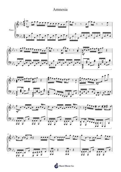 Amnesia Sheet Music by BOYNEXTDOOR-Arr.Maudfox Mikejames