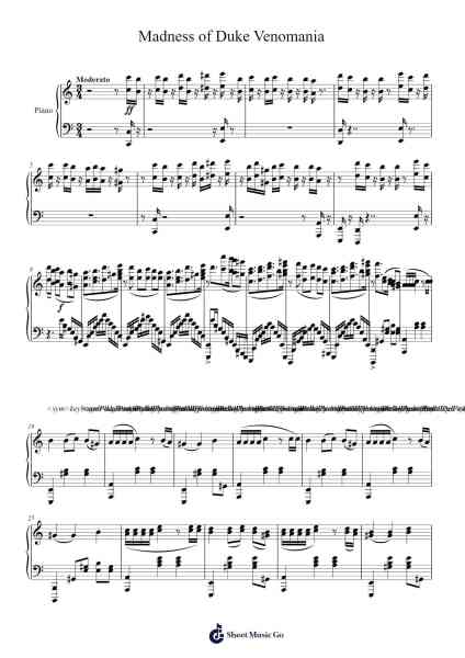 Madness of Duke Venomania Sheet Music by mothy_Akuno-P-Arr.Joyphrey