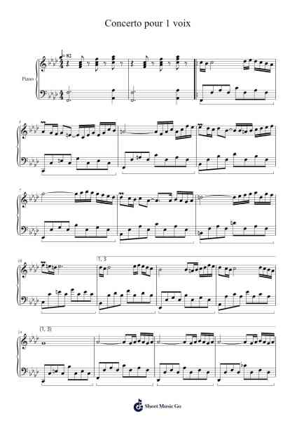 Concerto pour 1 voix Sheet Music by Saint Preux-Arr.Ianre