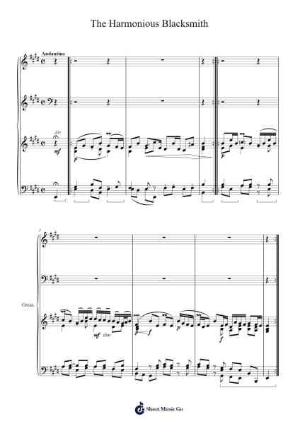 The Harmonious Blacksmith Sheet Music by Georg Friedrich Händel-Arr.Loliz O'Conbach