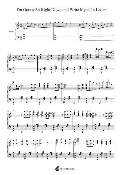 I'm Gonna Sit Right Down and Write Myself a Letter Sheet Music by Fats Waller-Arr.Gekeith Fordkiel