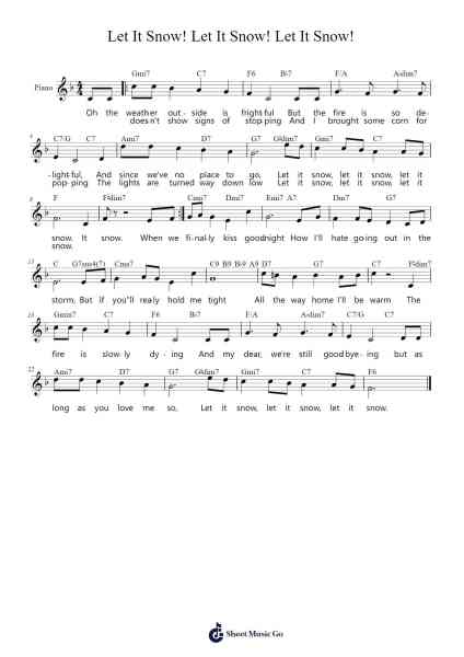 Let It Snow! Let It Snow! Let It Snow! Sheet Music by undefined-Arr.Copxia
