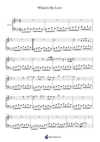 Where's My Love Notas de música por SYML-Arr.Crodre Kipqe