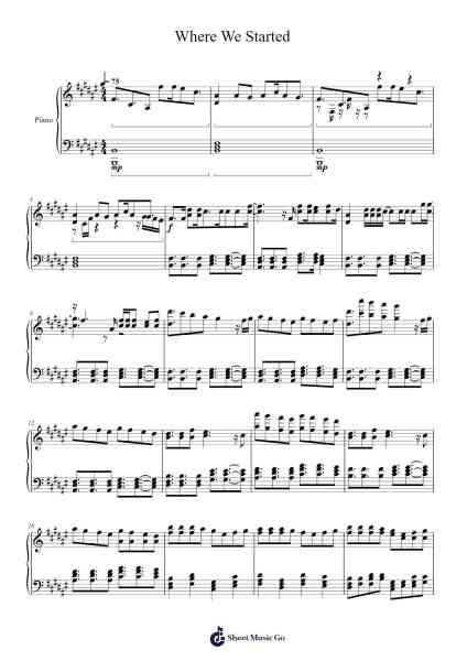 Where We Started Sheet Music by Lost Sky-Arr.Crylip