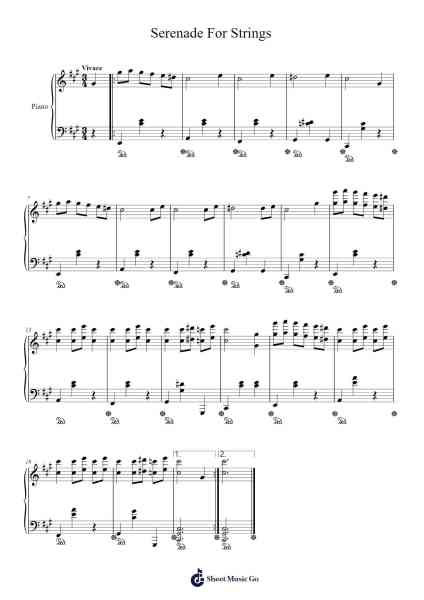 Serenade for Strings in E Major, Op. 22 Sheet Music by Antonín Dvořák-Arr.Spenchi Gushall