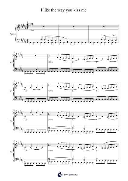 I like the way you kiss me Sheet Music by Artemas-Arr.Fastsmith Sainsrel