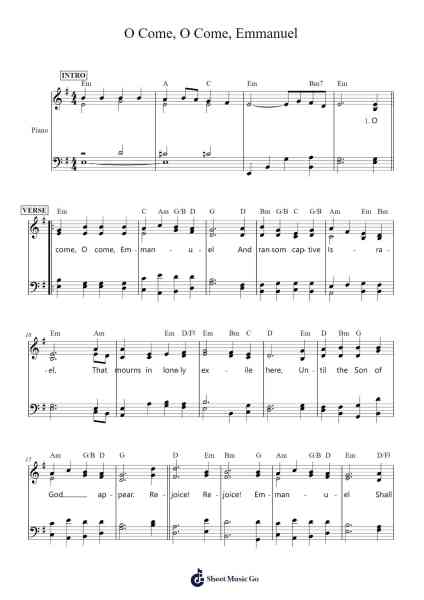 O Come, O Come, Emmanuel Sheet Music by Thomas Helmore-Arr.Dempdawn Ftance