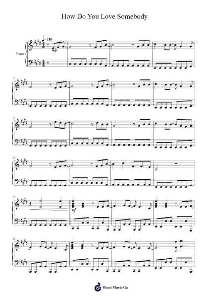How Do You Love Somebody Musica per pianoforte di Why Don't We - Arr.Gasgreve Ausnal