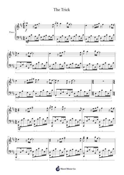The Trick Sheet Music by AJR-Arr.Gemgene