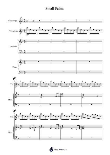 Small Palms Sheet Music by -Arr.Cyncer Raeh