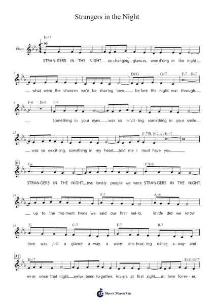 Strangers in the Night Sheet Music by Frank Sinatra-Arr.Debleign Jeston