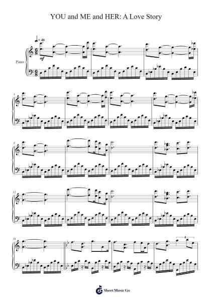 YOU and ME and HER: A Love Story Sheet Music by Hirata Hironobu-Arr.Regbob Diachols