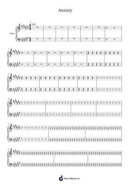 Anxiety Sheet Music by undefined-Arr.Harvian Geortiane
