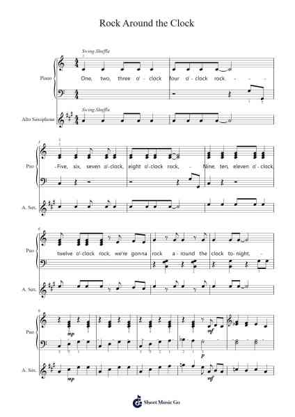 Rock Around the Clock Sheet Music by Bill Haley-Arr.Spenriel Foxsoll
