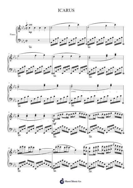 Icarus Sheet Music by Tony Ann-Arr.Poshua Xansweet