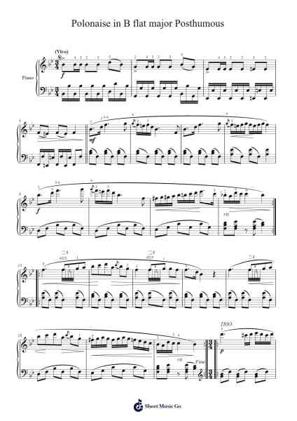 Polonaise in B-flat Major, B. 3 "Posthumous" Sheet Music by Frédéric Chopin-Arr.Thadean Chilridge