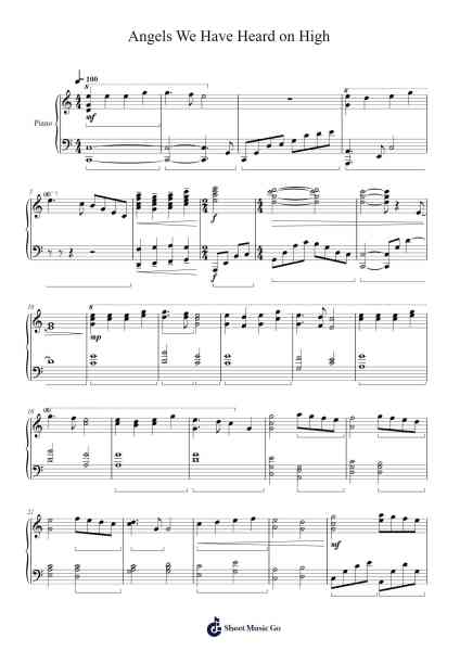Angels We Have Heard on High Sheet Music by Misc Christmas-Arr.Yuleboyle Kingshous