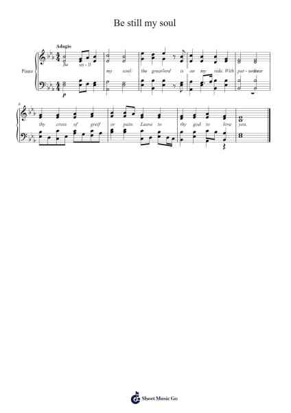 Be Still, My Soul, A Short Chorale Sheet Music by Dylan Rhys Freeman-Arr.Hula