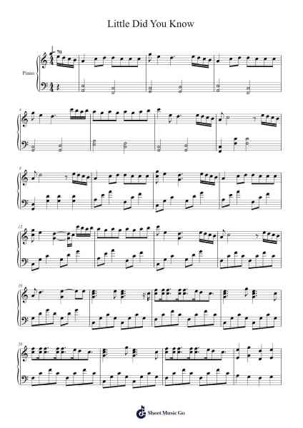 Little Did You Know Sheet Music by Alex & Sierra-Arr.Foxbroad Wilsey
