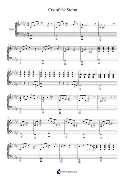 Cry of the Storm Sheet Music by Phoeles Jillchill-Arr.Prittlay