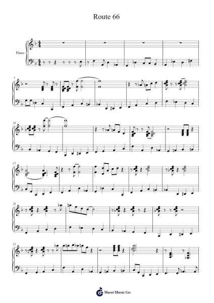 Route 66 Sheet Music by Jeremiah Acosta-Arr.Joannes Nohan