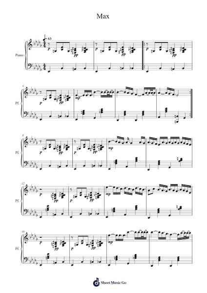 Max Sheet Music by Paolo Conte-Arr.Yonnggiles