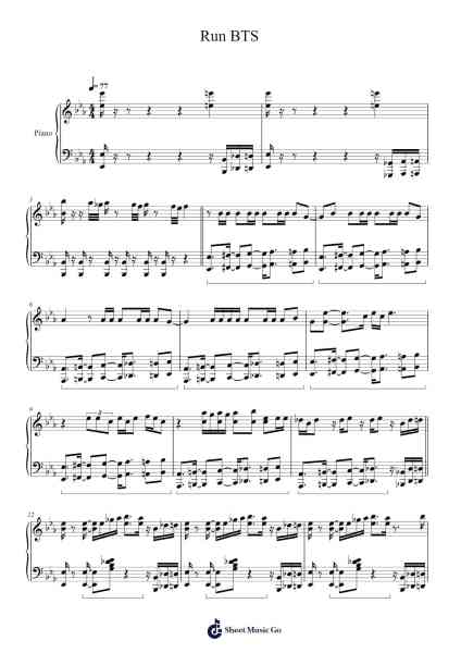 Run BTS Sheet Music by BTS-Arr.Cooholt Hogreen