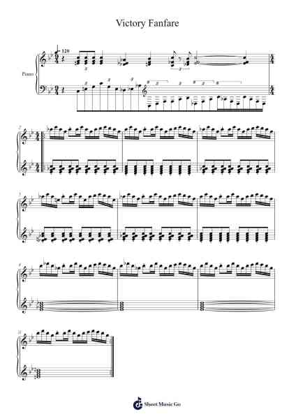 Final Fantasy VII - Victory Fanfare Sheet Music by undefined-Arr.Bairddict Sasback