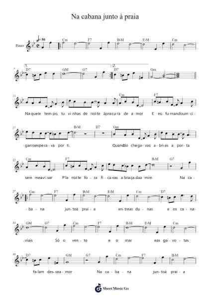 Na cabana junto à praia Sheet Music by José Cid-Arr.Eipsgold Maudman