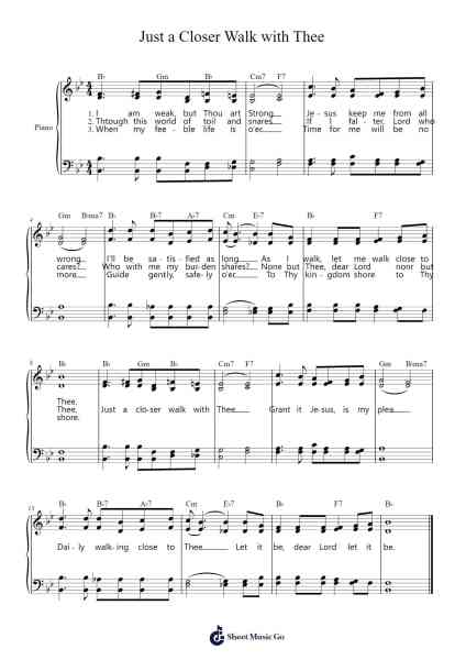 Just a Closer Walk with Thee Sheet Music by undefined-Arr.Cusnow Noahlis