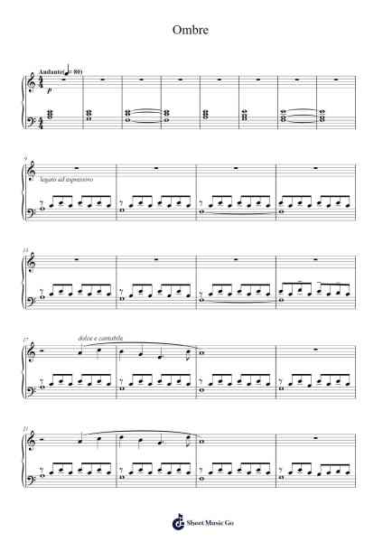 Ombre Sheet Music by Ludovico Einaudi-Arr.Payyule