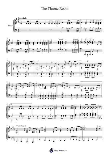 The Throne Room Sheet Music by John Williams-Arr.Hulking Chilmund