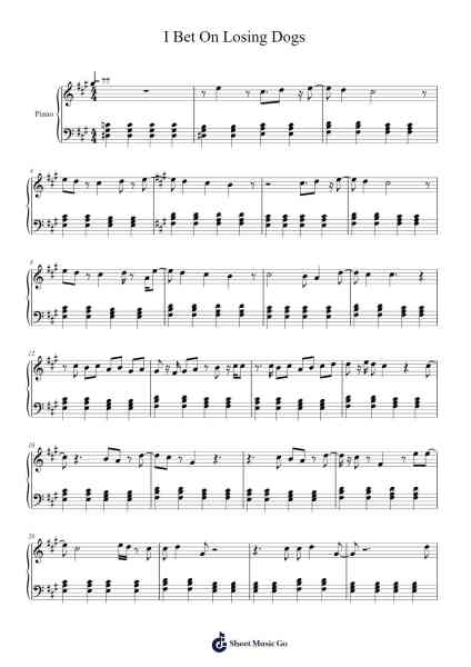 I Bet On Losing Dogs Sheet Music by Mitski-Arr.Stilfey Fitznise