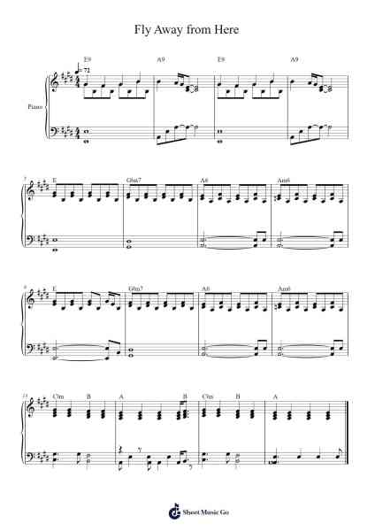 Fly Away from Here Sheet Music by Aerosmith-Arr.Warges Morestone