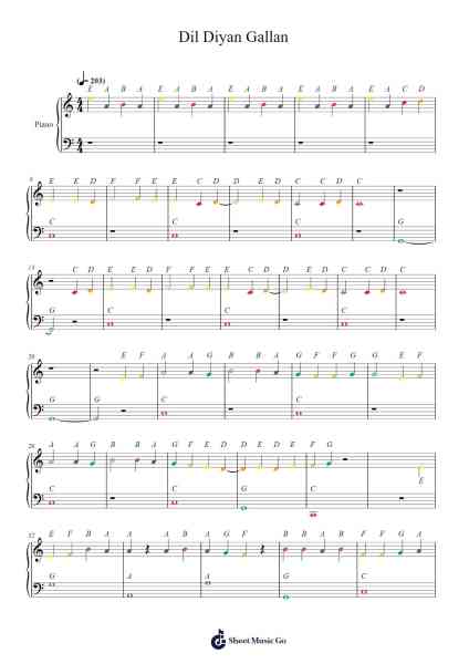Dil Diyan Gallan Sheet Music by Atif Aslam-Arr.Longbohm