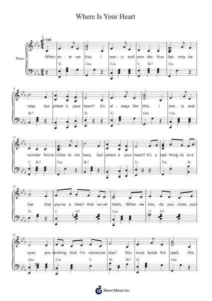 Where Is Your Heart Sheet Music by Kelly Clarkson-Arr.Zoetricia Smedsibyl
